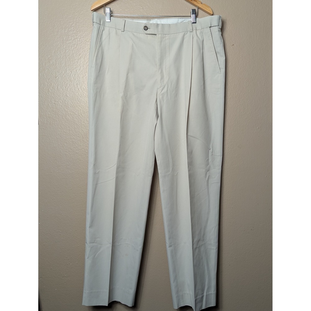 Pendleton Dress Pants Men 35‎ Khaki Vintage Pleated Straight Leg Business Casual